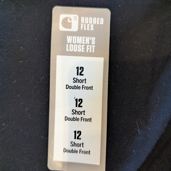 Carhartt Women's Rugged Flex Canvas Double Front Work Pants Size 12 or 14 Short - Picture 11 of 17